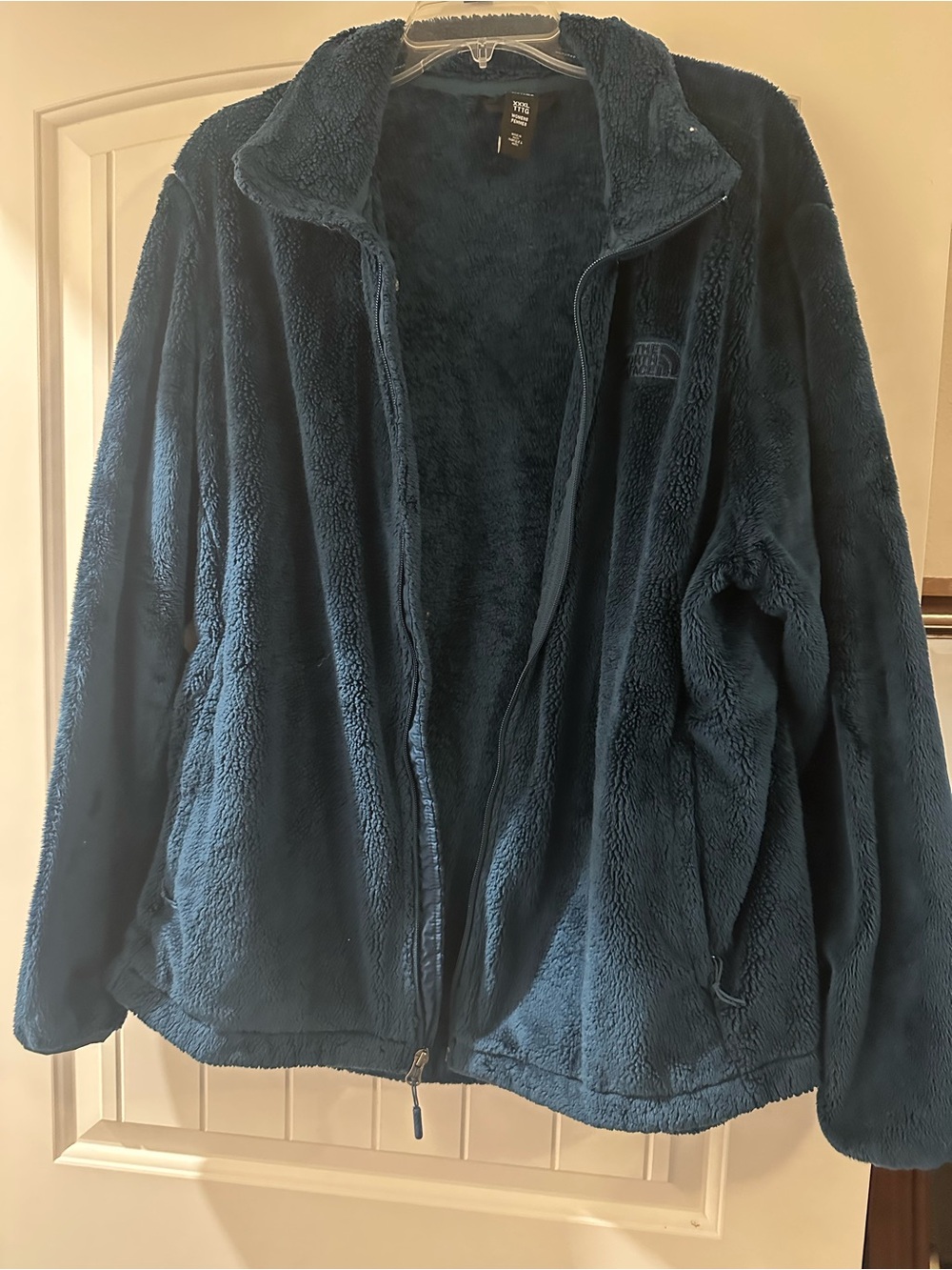 The North Face Womens Plush Navy Zip-Up Fleece Jacket